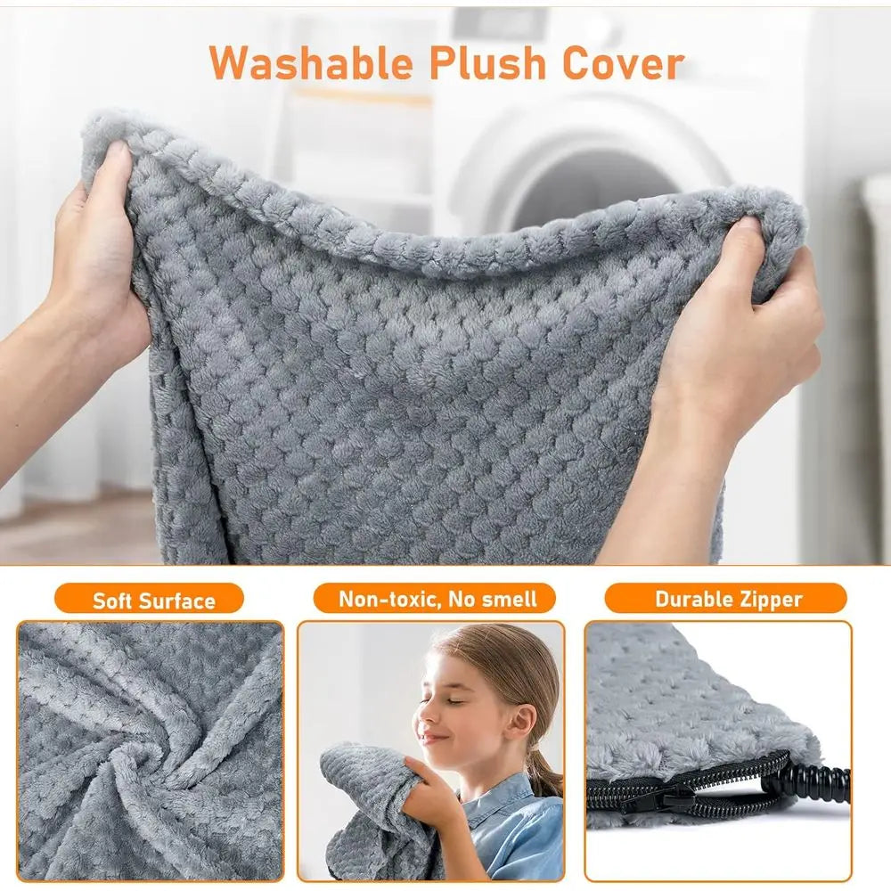 Adjustable Temperature Pet Heating Pad with Timer, Waterproof for Dogs and Cats, Size S: 18 x 16