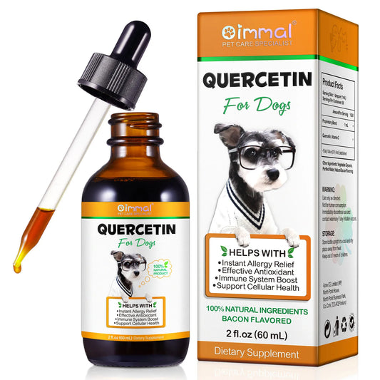 Quercetin for Dogs Help with Instant Allergy Relief Effect Antioxidant Immune System Boost Support Cellular Health Bacon Flavor