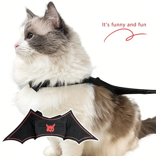 Halloween Bat Wings Costume: Funny Devil Print For Cats Dogs, Perfect For Party