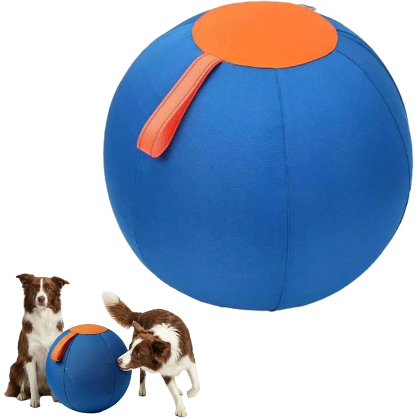 (Large) Ruckus Herding Ball, Herding Ball for Dogs, Extra-Large Enrichment Ball - Tear-Resistant, Includes Protective Cover And
