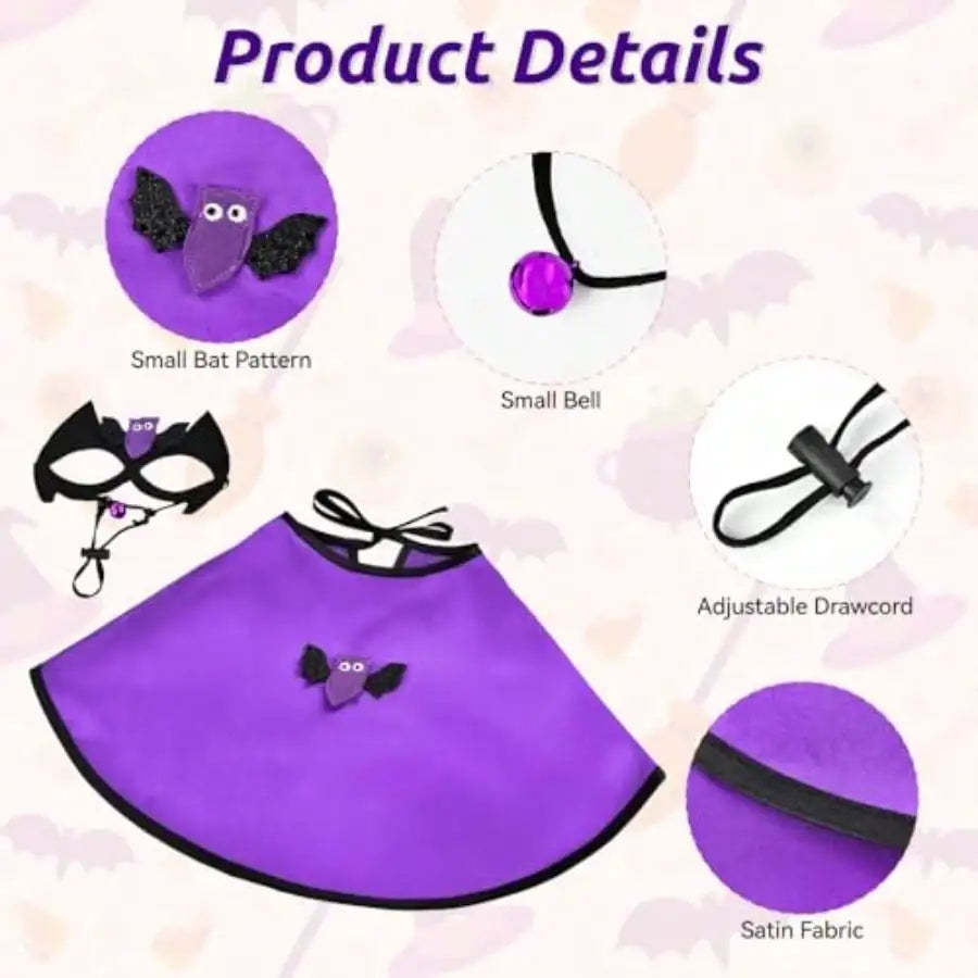 Pet Vampire Cloak Dog Cat Halloween Cape Costumes Puppy Halloween Bat Cape And Bat Mask Devil Cape Outfit