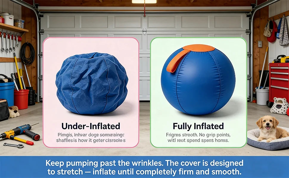 (Large) Ruckus Herding Ball, Herding Ball for Dogs, Extra-Large Enrichment Ball - Tear-Resistant, Includes Protective Cover And