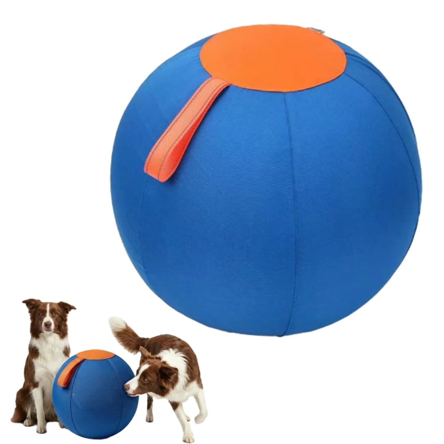 (Large) Ruckus Herding Ball, Herding Ball for Dogs, Extra-Large Enrichment Ball - Tear-Resistant, Includes Protective Cover And
