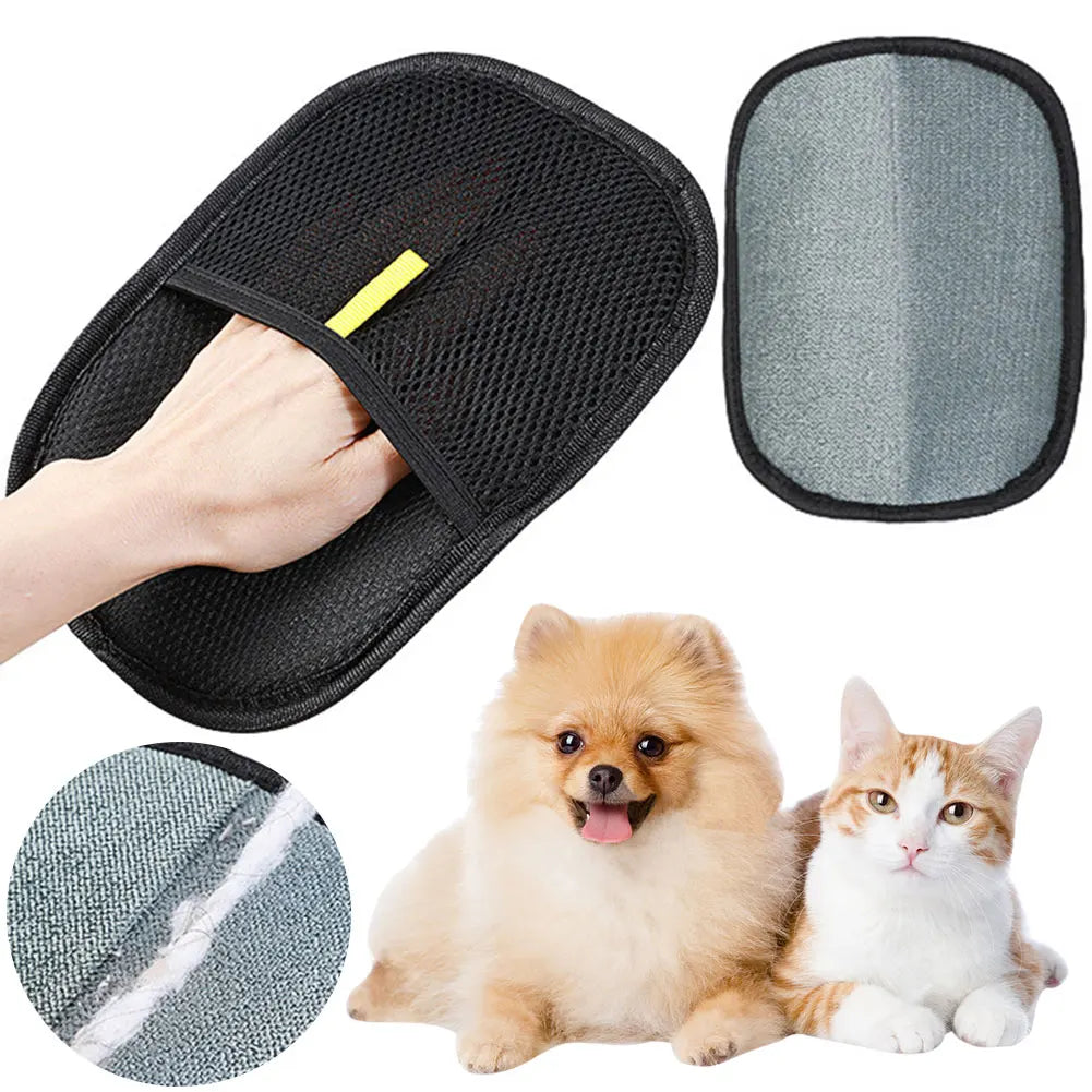 2025 New Pet Hair Remover Mitt Pet Hair Remover Gloves Deshedding Brush Glove for Dog Cat Rabbit with Long/Short/Curly Hair