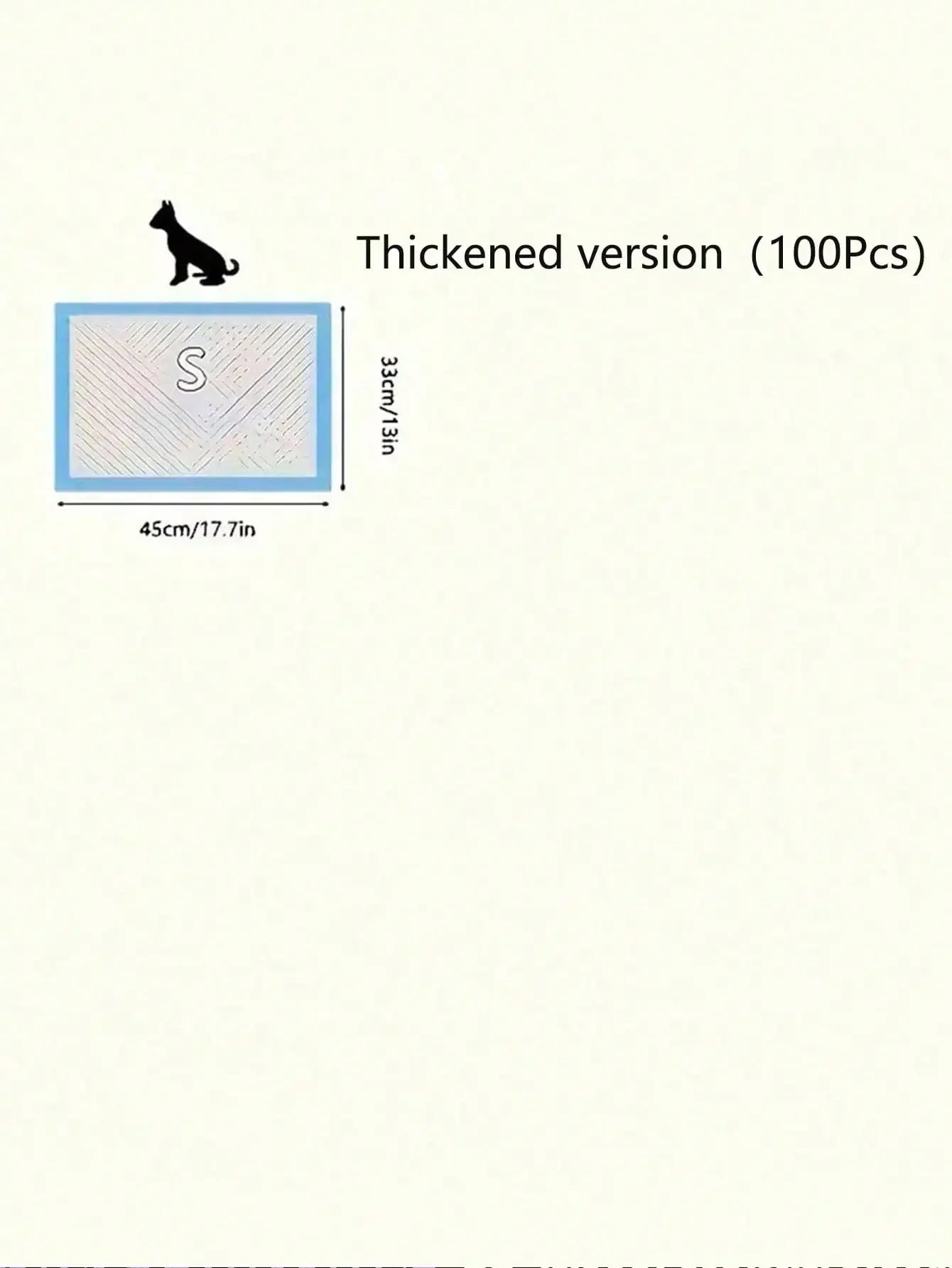 100Pcs Pet Pee Pad Diaper Dog Pee Pad Pad Training Diaper, Diaper Pad Thickening, Urine Not Wet, Pet People Must Have, So That Your Home Inside A Clean And Tidy Odor-Free, The Best Gift For The Dog, Pet Supplies, Pet Pee Pads