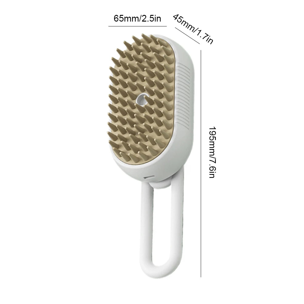 3-in-1 Dog Hair Brush Cat Hair Brush Electric Pet Cleaning Brush Steam Spray Brush Massage Hair Removal Comb Anti Flying Brush