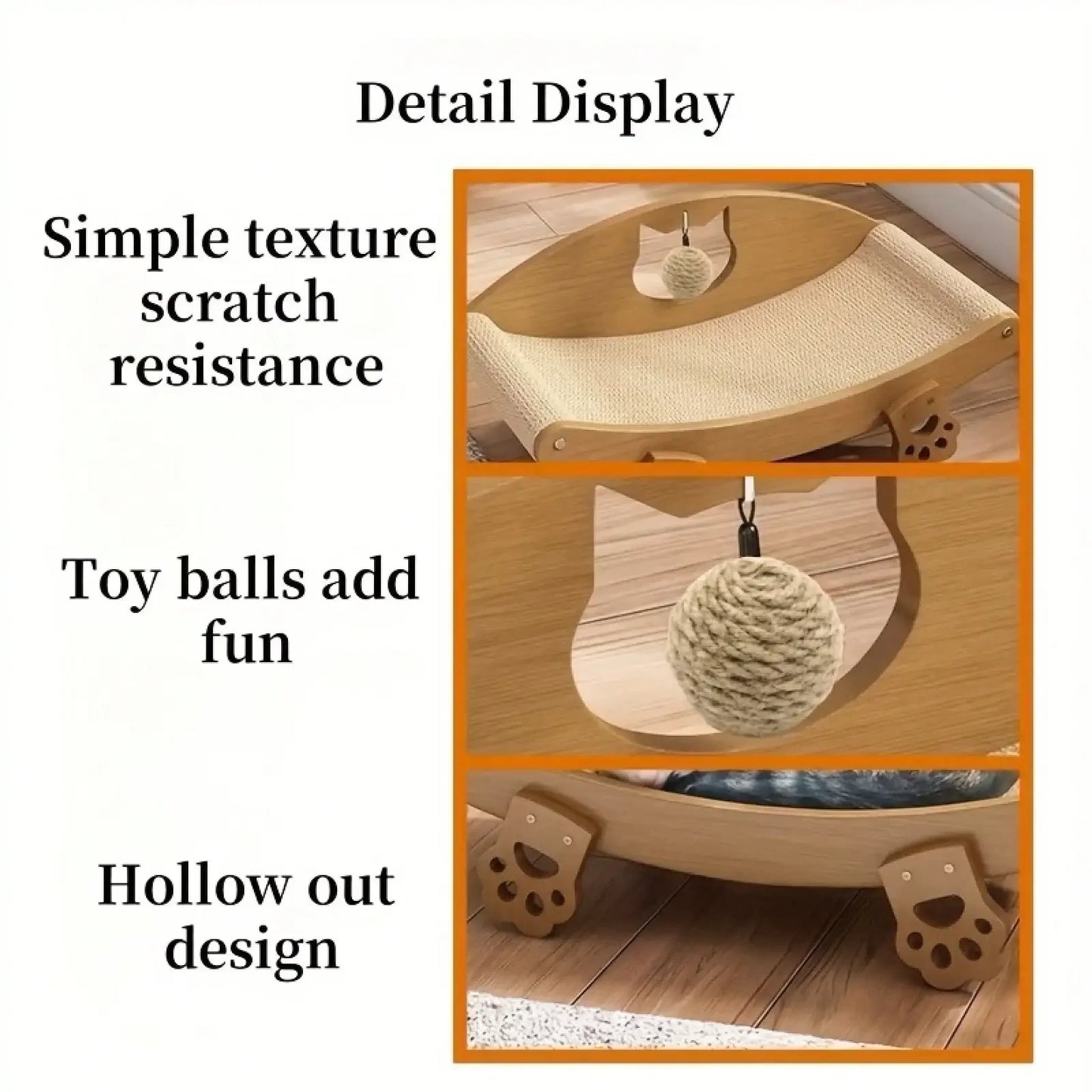 Sisal Scratching Board, Sofa With Sisal Ball Toy, Durable Sofa Suitable Claws, Sisal Scratching Bed Indoor Cats, Scratching Rock
