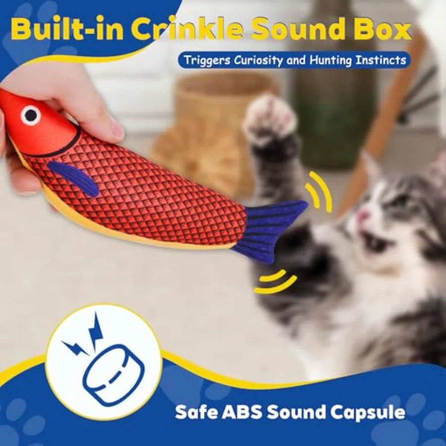 Cat Toys Catnip Toys for Cats Soft and Durable with Rattle Sound Interactive Kitten Toys for Indoor Cats Cat Chew Toy for All B