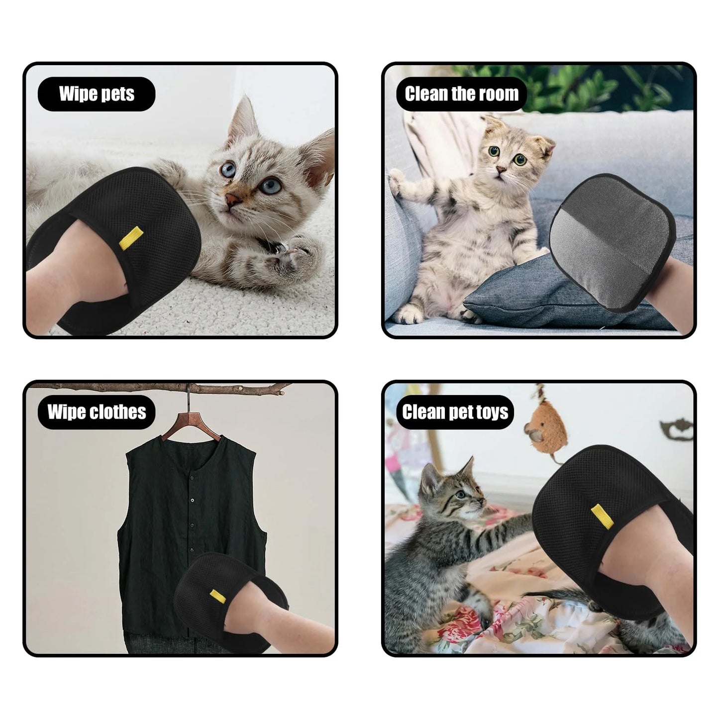 Pet Grooming equipment Gloves Deshedding Glove pet hair remover glove for Dog Cat Rabbit Accessories with Long/Short/Curly Hair