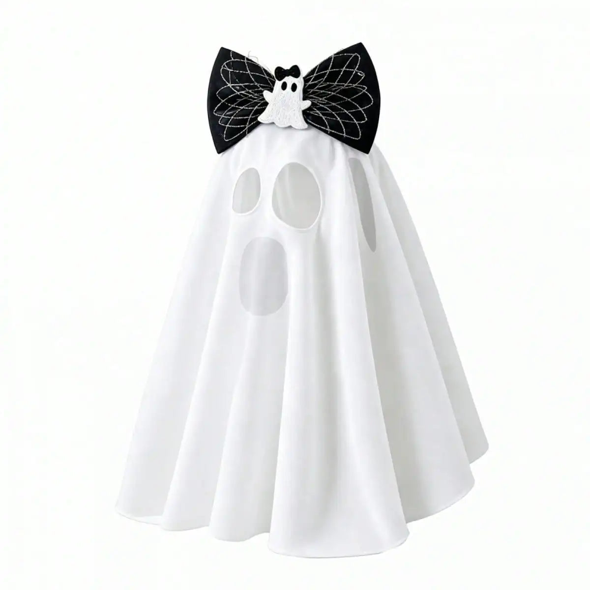 Dog Halloween Costumes Funny Pet Cat Ghost Costume With Bow Cosplay Clothes